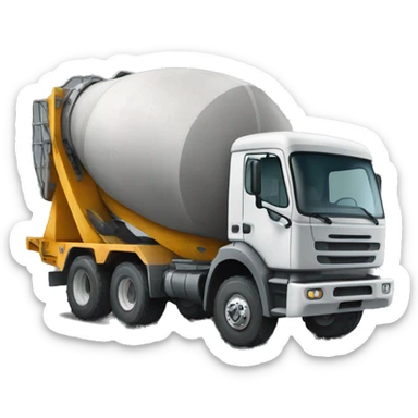 Concrete truck sticker