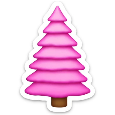 Pink Christmas tree sticker