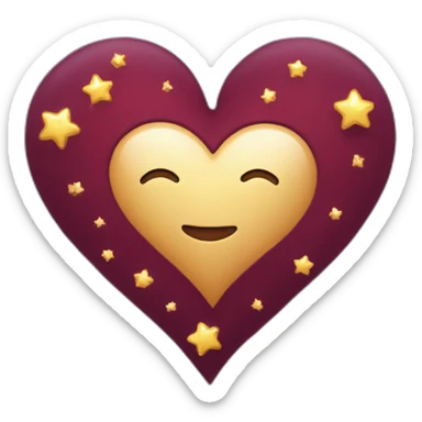 Coeur avec des étoiles sticker