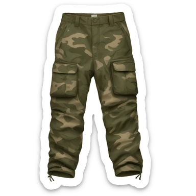 a pair of khaki camo cargo pants sticker