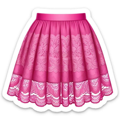 ultra realistic hot pink lace skirt sticker