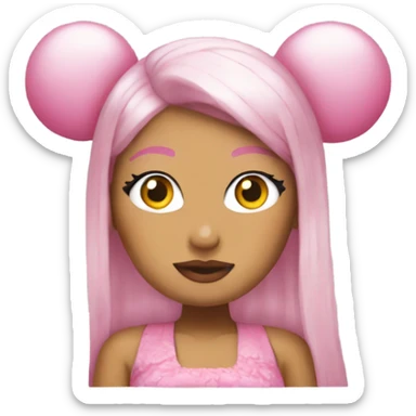 Nicki minaj with hello kitty ears sticker