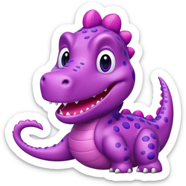 Barney the pink dinosaur sticker