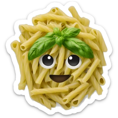 Pasta with Pesto on a Plate sticker