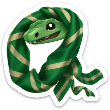 Slytherin snake with hogwarts scarf sticker
