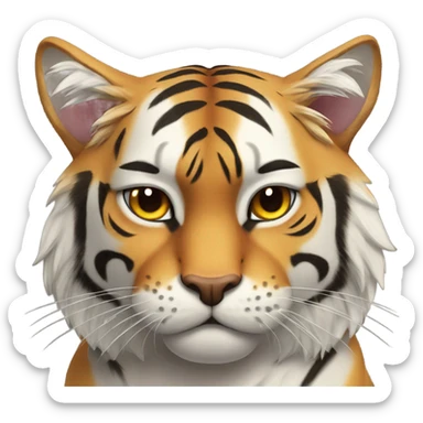 Bad face Tiger housecat sticker