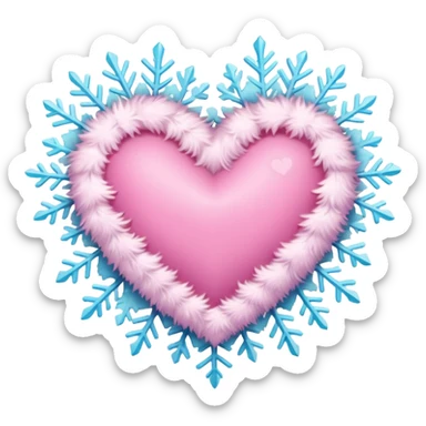 Pink winter vibe emoji sticker