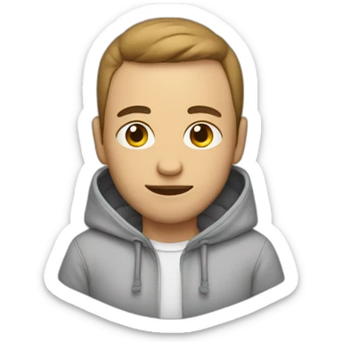 Men with baby in hoodie sticker