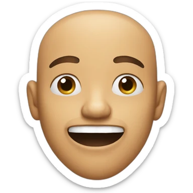 man biting his lower lip sticker