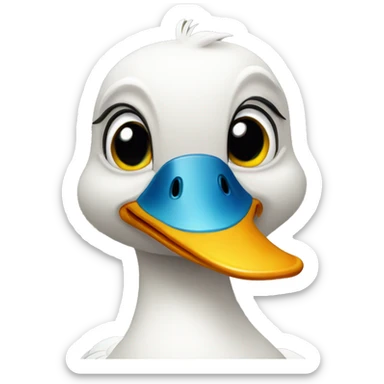 duck looking at camera selfie sticker