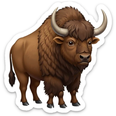bisonte americano en zoológico sticker