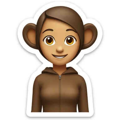 Girl in a monkey suit sticker