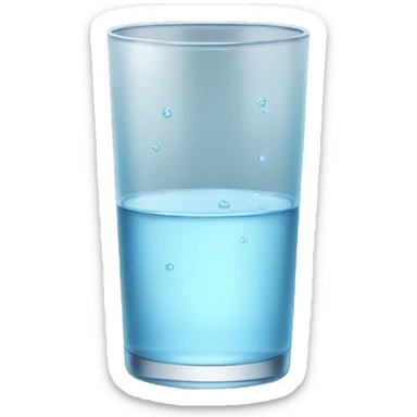 Glass of water with no bubbles sticker