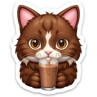 Chocolate milk cat sticker