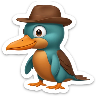 Perry the platypus sticker