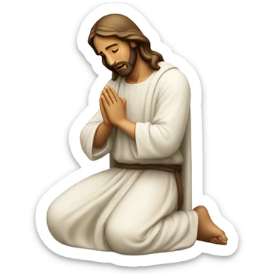 Jesus praying sticker