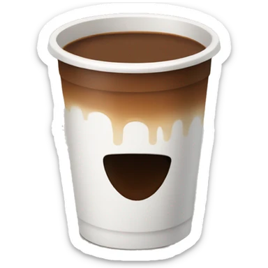 Brown coffee sticker