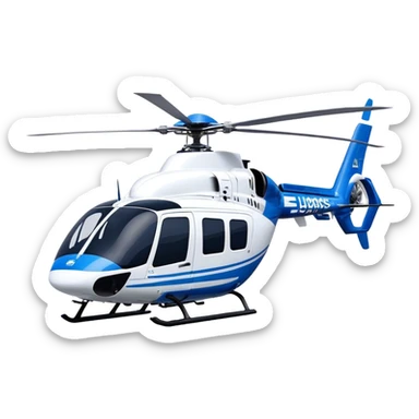 Eurocopter EC135 - Airbus Helicopters (Model Year: 2020) (Iconic colour: Blue and white) sticker