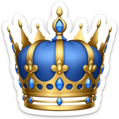blue crown emoji sticker