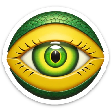 Realistic Cat-Reptile slit pupil eye in a circle  sticker