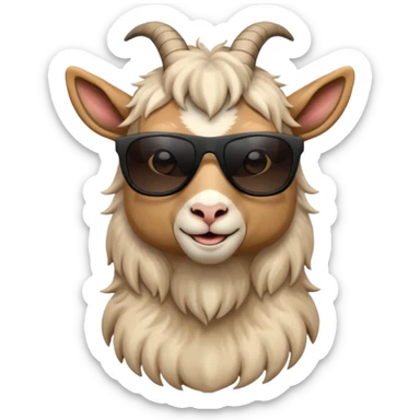 Goat with black sunglasses  sticker