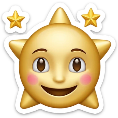 bravo emoji smiling face with stars sticker