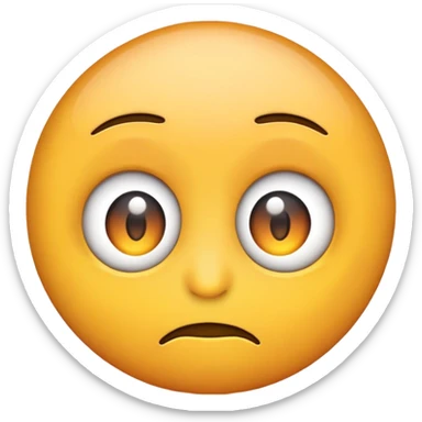 Emoji showing only one eye looking to the side sticker