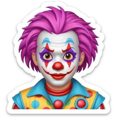motorcycle-riding clown  sticker