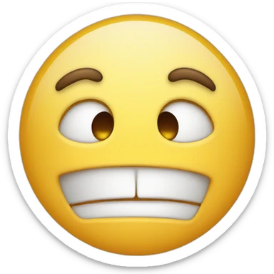 embarrassed face sticker