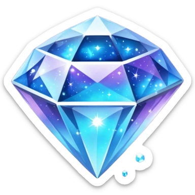Galaxy within a diamond sticker