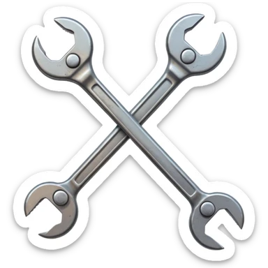 make me a retro-style wrench just one  sticker