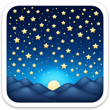 Best  night emoji  sticker