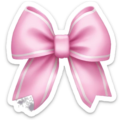 Pink and white bows sticker