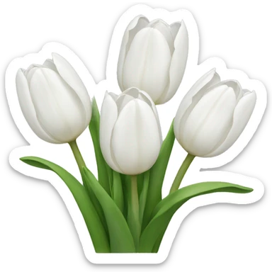 white tulips sticker