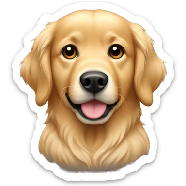 golden retriever light skin sticker