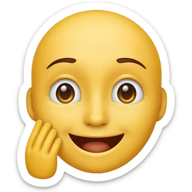 telling a secret yellow emoji sticker