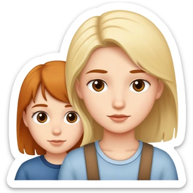 January girl and her boy type sticker