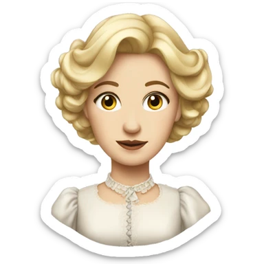 Blonde elegant Victorian woman sticker