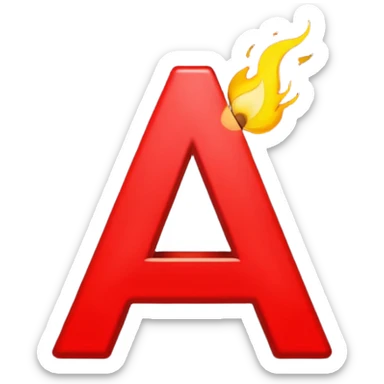 Punto negro adentro un símbolo de encendió en  Blanco y alado una letra N en rojo sticker