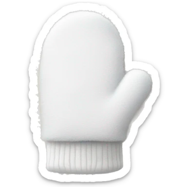 Warm fluffy white mittens sticker