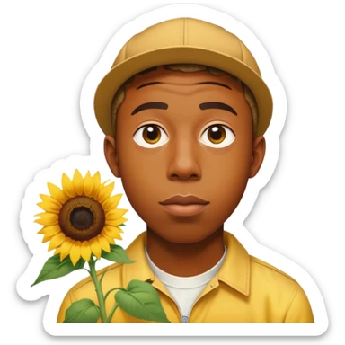 Tyler the creator with sunflower  sticker