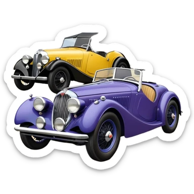 Black bumblebee very fast racing 1934 jaguar roadster rustic old antique rat hot rodded blueberry and cherry pearl trailer  sticker