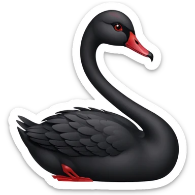 Black swan sticker
