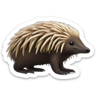 realistic full body echidna sticker