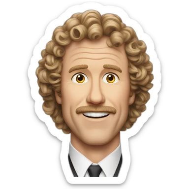 will ferrel realistic eurovision sticker