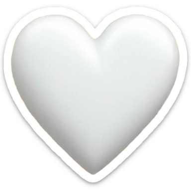 White heart with yellow sparkles sticker