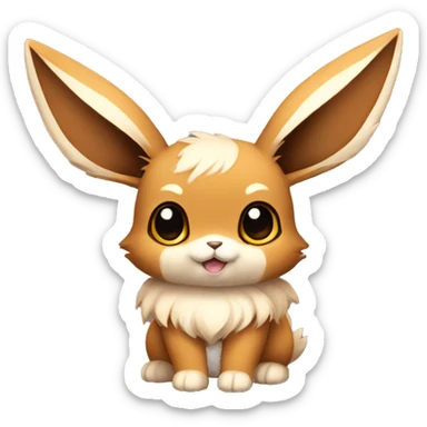 Eevee-Bunny full body sticker