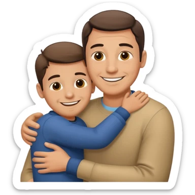 father-in-law and son-in-law hugging sticker