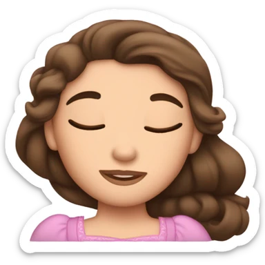 Sleeping brunette beauty Disney sticker