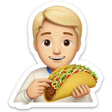 Fat Taco Bell eater sticker